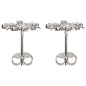 Preview: Ohrstecker Blume 925 Sterling Silber 42 Zirkonia Ohrringe