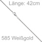 Preview: Zopfkette 585 Weißgold 1,8 mm 42 cm Gold Kette Halskette Weißgoldkette Karabiner