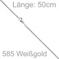 Preview: Zopfkette 585 Weißgold 1,8 mm 50 cm Gold Kette Halskette Weißgoldkette Karabiner