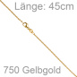 Preview: Rund-Ankerkette 750 Gold Gelbgold 1,1 mm 45 cm Kette Halskette Goldkette
