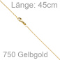 Preview: Ankerkette 750 Gold Gelbgold diamantiert 1,1 mm 45 cm Kette Halskette Karabiner