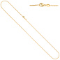 Preview: Rund-Venezianerkette 750 Gold Gelbgold 1,2 mm 45 cm Goldkette Karabiner