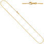 Preview: Zopfkette 750 Gold Gelbgold 1,3 mm 45 cm Kette Halskette Goldkette Karabiner