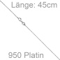 Preview: Zopfkette 950 Platin 1,0 mm 45 cm Kette Halskette Karabiner