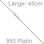 Preview: Doppel-Ankerkette 950 Platin 0,9 mm 45 cm Karabiner