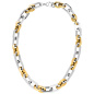 Preview: Collier Halskette Edelstahl Bicolor-Optik 51 cm