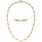 Preview: Collier Halskette Edelstahl goldfarben 45 cm