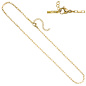 Preview: Collier Halskette Edelstahl goldfarben 44,5 cm