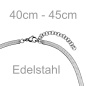 Preview: Collier Halskette Edelstahl 45 cm
