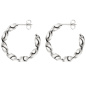 Preview: Halbcreolen 925 Sterling Silber Ohrringe Creolen