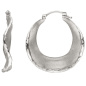 Preview: Creolen 925 Sterling Silber mattiert Ohrringe