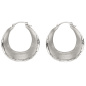 Preview: Creolen 925 Sterling Silber mattiert Ohrringe
