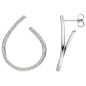 Preview: Halbcreolen 925 Sterling Silber Ohrringe Creolen
