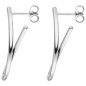 Preview: Halbcreolen 925 Sterling Silber Ohrringe Creolen