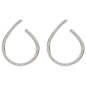 Preview: Halbcreolen 925 Sterling Silber Ohrringe Creolen