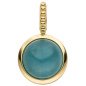 Preview: Anhänger 375 Gold Gelbgold 1 Chalcedon blau