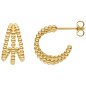 Preview: Halbcreolen 375 Gold Gelbgold Ohrringe Creolen
