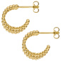 Preview: Halbcreolen 375 Gold Gelbgold Ohrringe Creolen