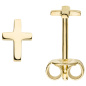Preview: Ohrstecker Kreuz 375 Gold Gelbgold Ohrringe