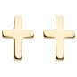 Preview: Ohrstecker Kreuz 375 Gold Gelbgold Ohrringe