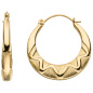 Preview: Creolen 375 Gold Gelbgold Ohrringe