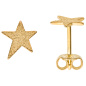 Preview: Ohrstecker Stern 375 Gold Gelbgold glitzernd Ohrringe