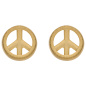 Preview: Ohrstecker Peace 375 Gold Gelbgold mattiert Ohrringe