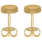 Preview: Ohrstecker Peace 375 Gold Gelbgold mattiert Ohrringe