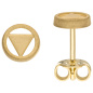 Preview: Ohrstecker Dreieck 375 Gold Gelbgold mattiert Ohrringe