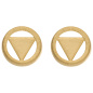 Preview: Ohrstecker Dreieck 375 Gold Gelbgold mattiert Ohrringe