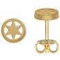 Preview: Ohrstecker Stern 375 Gold Gelbgold mattiert Ohrringe