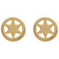 Preview: Ohrstecker Stern 375 Gold Gelbgold mattiert Ohrringe