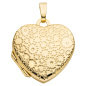 Preview: Medaillon Herz 375 Gold Gelbgold Herzanhänger