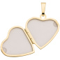 Preview: Medaillon Herz 375 Gold Gelbgold bicolor Herzanhänger