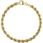 Preview: Kordelarmband 585 Gold Gelbgold 3,2 mm 19 cm