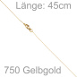 Preview: Ankerkette 750 Gold Gelbgold diamantiert 0,4 mm 45 cm Kette Halskette Karabiner