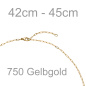 Preview: Halskette 750 Gold Gelbgold 45 cm Kette Goldkette Karabiner