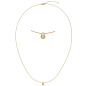 Preview: Collier Halskette 750 Gold Gelbgold 1 Diamant Brillant 45 cm