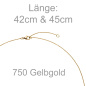 Preview: Collier Halskette 750 Gold Gelbgold 1 Diamant Brillant 45 cm