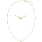 Preview: Collier Halskette 750 Gold Gelbgold 6 Diamanten Brillanten 45 cm