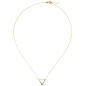 Preview: Collier Halskette Dreieck 585 Gold Gelbgold 4 Diamanten Brillanten 42 cm Kette