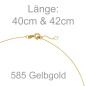 Preview: Collier Halskette Dreieck 585 Gold Gelbgold 4 Diamanten Brillanten 42 cm Kette