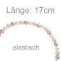 Preview: Armband Muschelkern Perlen multicolor 4 mm 17 cm Perlenarmband