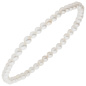 Preview: Armband Muschelkern Perlen weiß 4 mm 17 cm Perlenarmband