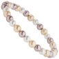 Preview: Armband Muschelkern Perlen multicolor 6 mm 17 cm Perlenarmband