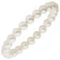 Preview: Armband Muschelkern Perlen weiß 8 mm 17 cm Perlenarmband