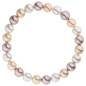 Preview: Armband Muschelkern Perlen multicolor 8 mm 17 cm Perlenarmband