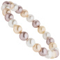 Preview: Armband Muschelkern Perlen multicolor 8 mm 17 cm Perlenarmband