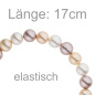 Preview: Armband Muschelkern Perlen multicolor 8 mm 17 cm Perlenarmband