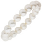 Preview: Armband Muschelkern Perlen weiß 10 mm 17 cm Perlenarmband